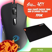 Chuột Gaming Dareu Em908 (Led Rgb, Bravo Sensor) - Tặng Bàn Di Chuột