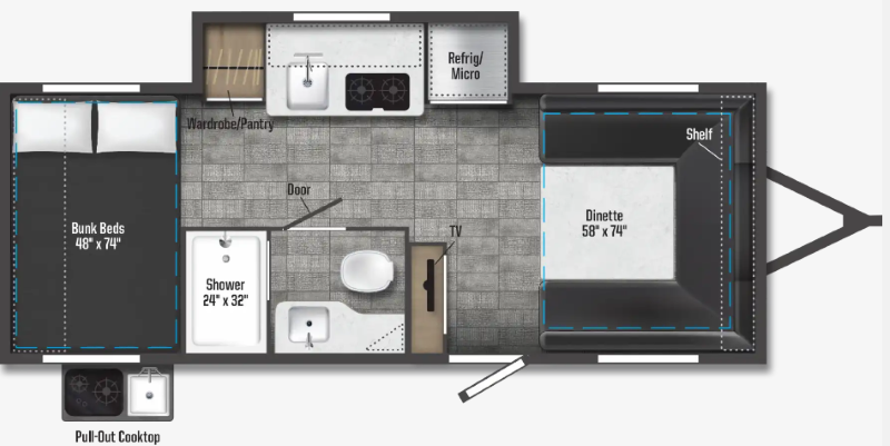 Winnebago Hike H172BH floor plan