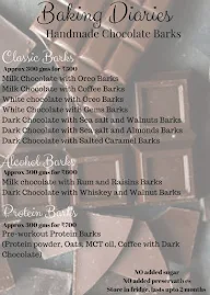 Baking Diaries menu 1