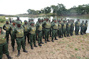 Guards recruited to help to curb illegal immigration at the Beitbridge border post. The Patriotic Alliance has been blocking foreign nationals from entering South Africa through the river. File photo.