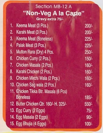 Madhuban Fast Food Corner menu 