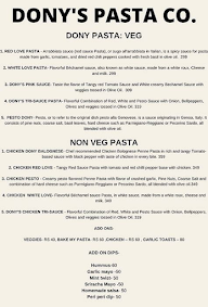 Dony's Pasta Co menu 1