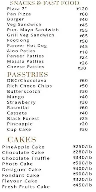 The Delice Bakers menu 1