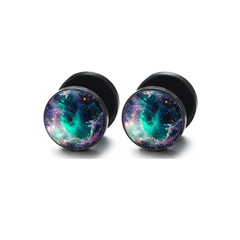 Brincos personalizados estilo coreano com barra redonda, design étnico retrô, perfeitos para um toque único.
