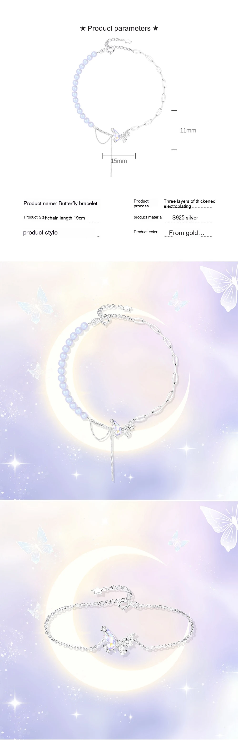 Title 1, Originele Design S925 Sterling Zilver Parelstee...