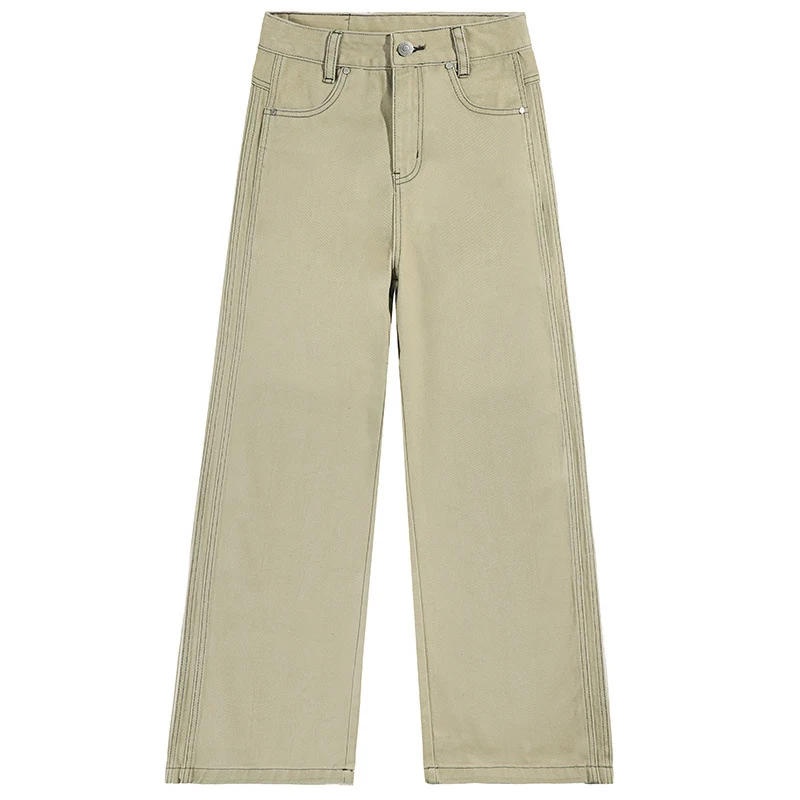 Dames losse rechte lange broek voor een casual en comfortabele look. Perfect voor dagelijks gebruik en alle gelegenheden. Moderne stijl en veelzijdigheid.