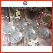 Bộ Cốc Chén Đĩa Thủy Tinh