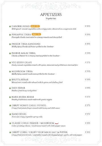 Kalpak Air Bar And Kitchen menu 