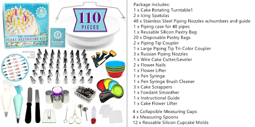 Title 1, 110/170 Cake Non-slip Turntable Decorating Tool...