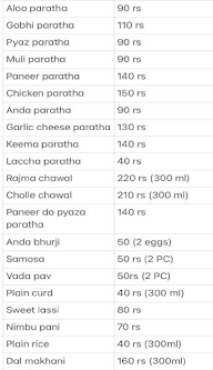 Parathas By Kababchi menu 1