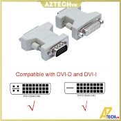 [Free Ship] Đầu Chuyển Dvi To Vga (24+1, 24+5) Loại Tốt Tiện Lợi