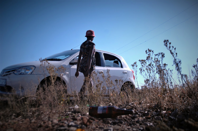 Sex workers, some as young as 15, from informal settlements in the Vaal ply their trade along a road.