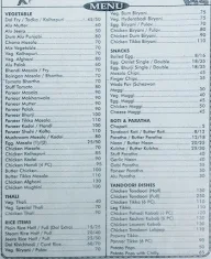 International Student Hostel Canteen menu 1