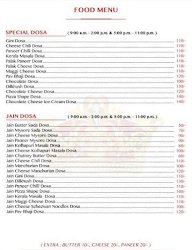 Royal Dosa menu 2