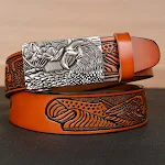 Brown Ancient silver buckle