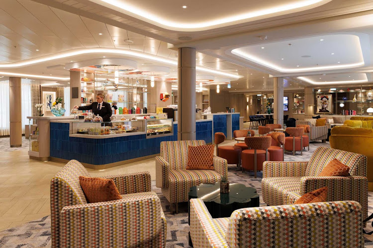 Relax with a specialty coffee at the Arts Cafe on your Silversea sailing. 