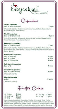 I Love Babycakes menu 1