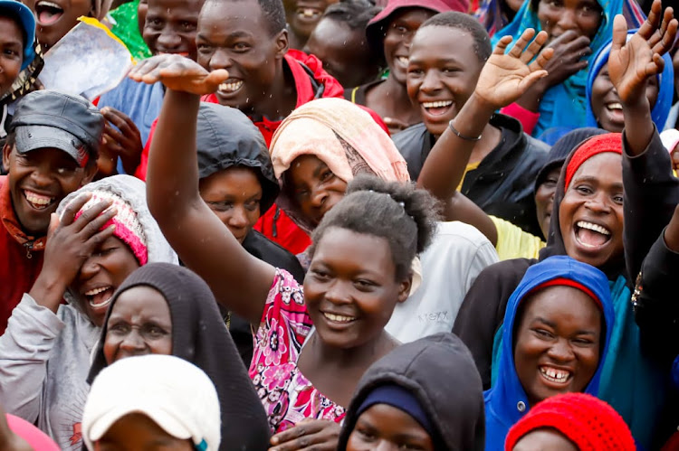 Residents of Eldoret at a campaign meeting on August 1st 2022