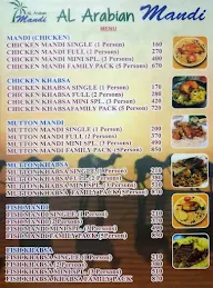 Al-Arabian Mandi menu 1