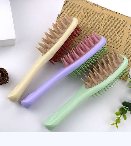 Title 1, Long handle two surface density teeth scalp mas...