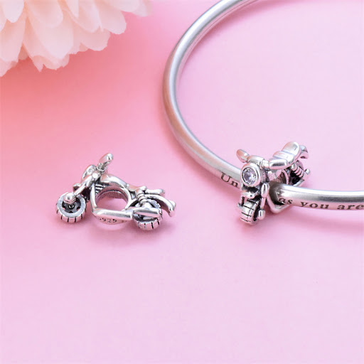 Title 5, Simple Pure Silver Motorcycle Accessories. Elev...