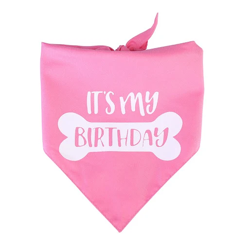 Dog Birthday Bandana Adjustable Multicolor Reversible Dog Scarf Neck Bibs for Small Medium and Large Dogs Pet Accessorie