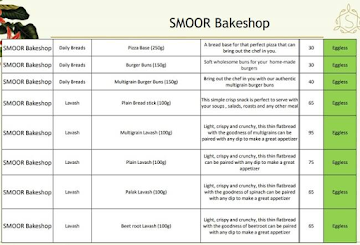 Smoor menu 