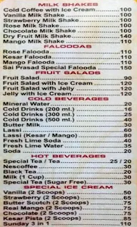 Sai Prasad menu 1