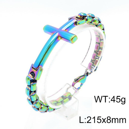 Title 5, Trendy Mens Titanium Steel Personality Bracele...