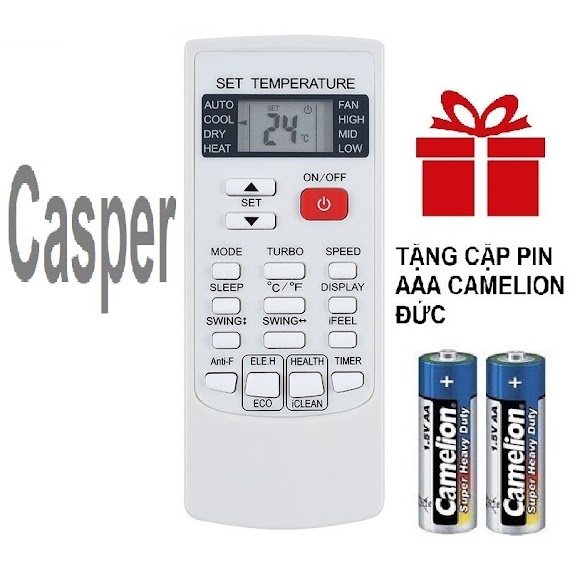 Remote May Lanh Casper Ykr - H/102E - Điêu Khiên Điêu Hoa Casper