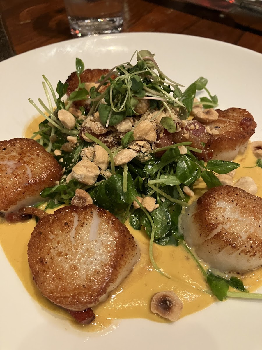 Pan seared scallops