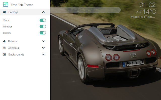 Bugatti HD new free tab theme