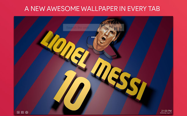 Messi Wallpaper HD Custom New Tab