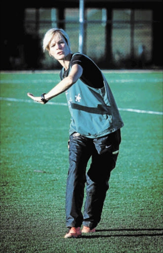 ABSENTEE: Coach Vera Pauw emphasises a point at a Banyana training session Photo: KEVIN SUTHERLAND