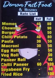 Demon Fast Food & Restro menu 1