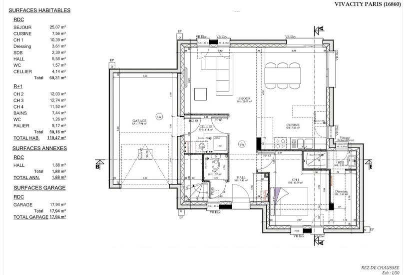  Vente Terrain + Maison - Terrain : 1 700m² - Maison : 110m² à Palazinges (19190) 