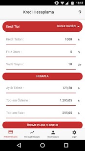 Kredi Mevduat Hesaplama - náhled