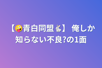 【🤪青白同盟🐇】  俺しか知らない不良?の1面