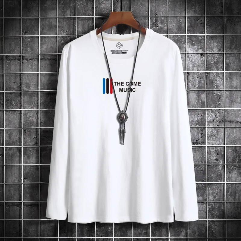 Loose round neck young men's top and bottoming shirt