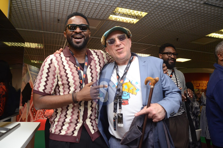 Actor Ozzy Agu and Sir Johnson during the 77th edition of Cannes Festival in France on May 16, 2024.