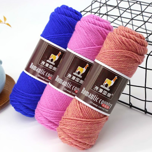 Title 1, Romantic Country Hand-Knitted Alpaca Scarf Thre...