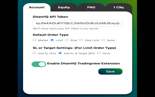 DhanHQ Tradingview Extension