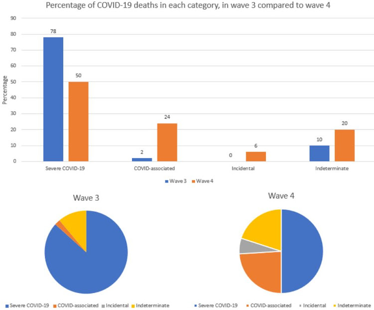 How the first 50 Western Cape Covid deaths compared in the third and fourth waves.