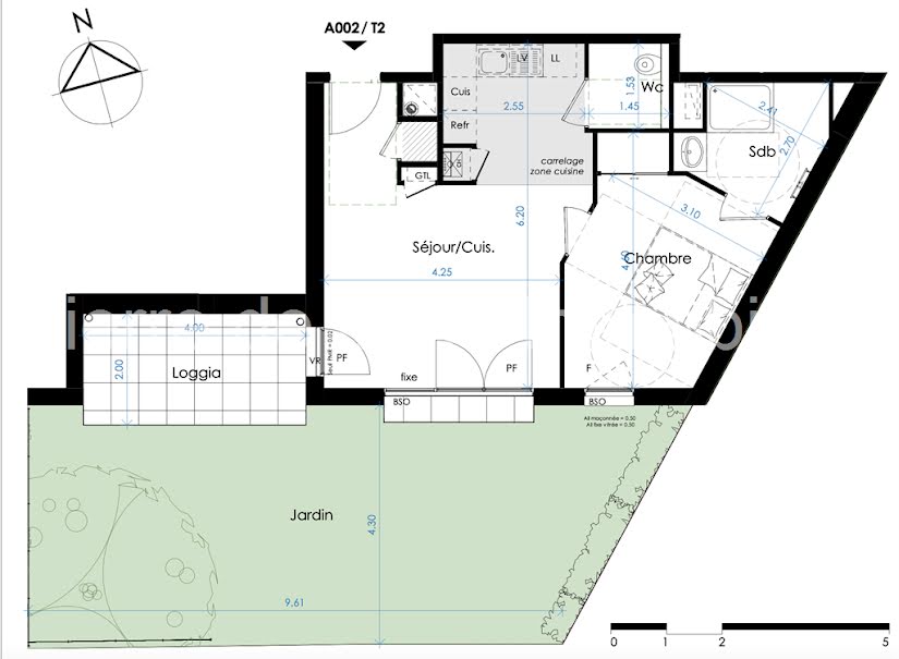 Vente appartement 2 pièces 44.86 m² à Givors (69700), 289 000 €