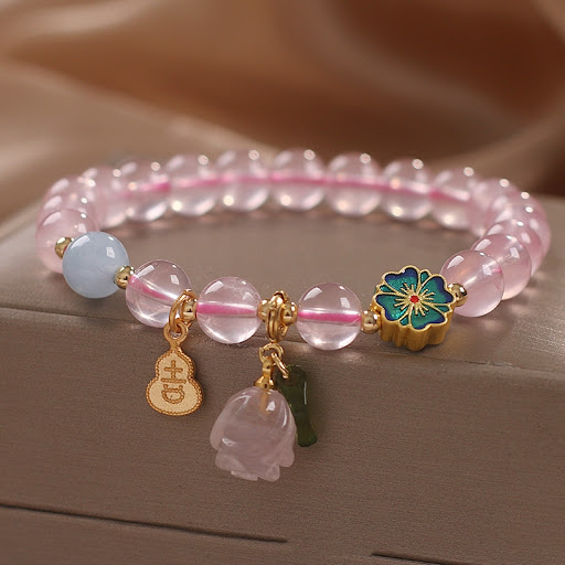 Title 1, Sweet Flowers Calabash Pendant Bracelet Crystal...