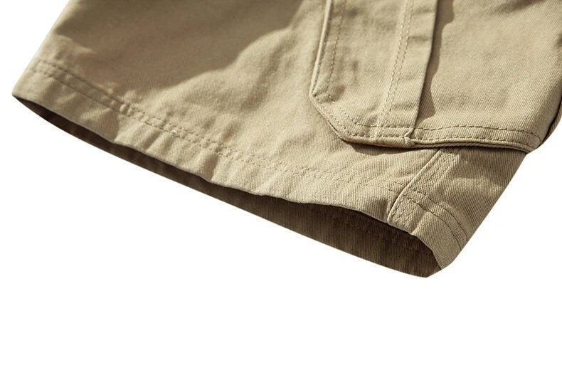 Title 13, Summer New Solid Color Tooling Fifth Pants Comf...