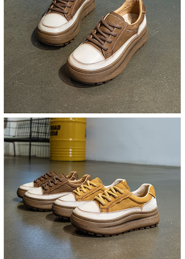 Title 12, Sapatos finos de lazer femininos em couro de va...