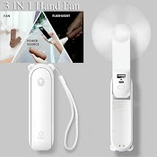 Quạt Cầm Tay Mini Tekkin Ti - 215 Kiêm Sạc Dự Phòng Đèn Pin 4800Mah/2000Mah 3 In 1