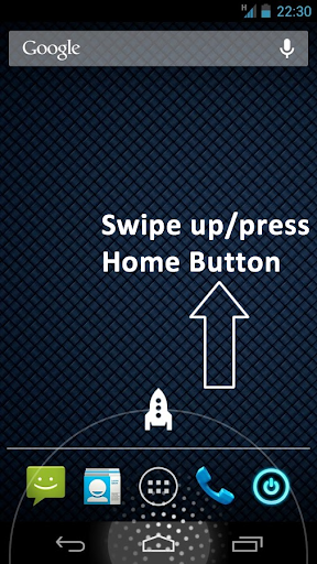 Home Button + Swipe Up Key