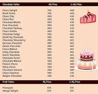 Cake Villa menu 1